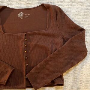 Pilcro Square Neck Cardigan